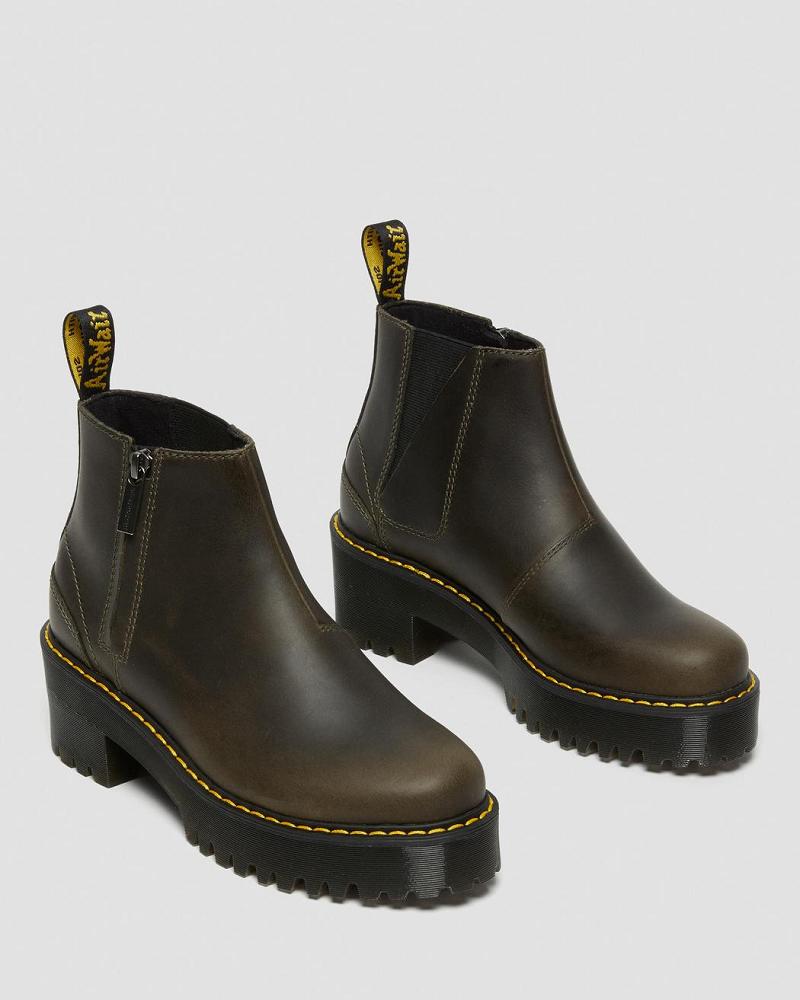 Botas de Tacon Dr Martens Rometty Cuero Mujer Marrom | MX 628OKI